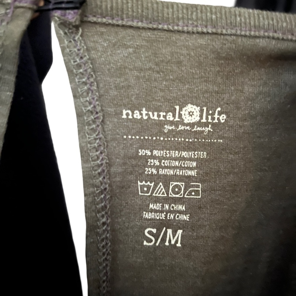NATURAL LIFE Olive Jumpsuit with Peace Graphic - Picture 5 of 5